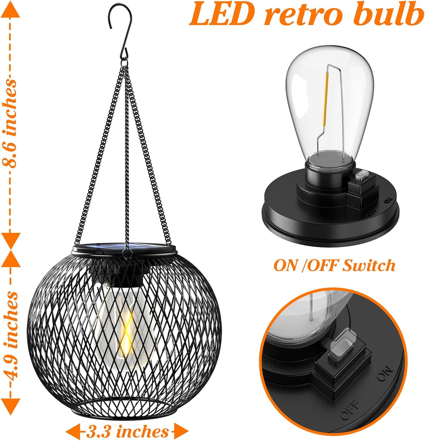 Avaleric® Solar Outdoor Garden Lantern