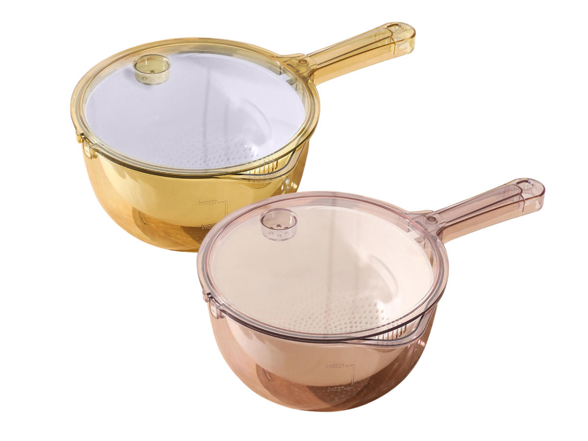 Avaleric® 360° Rotating Drain Rinse Fruit Basket & Detachable Fruit Tray