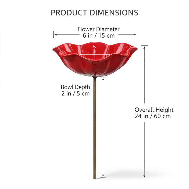 Avaleric® Handmade Metal Flower Garden Stake