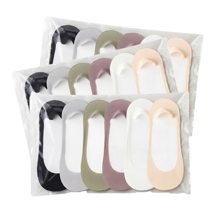 Slip-Free Invisible Cushioned Socks (6 Pairs Set)